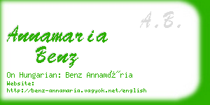 annamaria benz business card